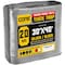 Core Tarps Heavy Duty Tarp, 40 ft L x 0.5 mm H x 30 ft W, 20 Mil, Silver/Black, Polyethylene CT-701-30X40 - alternate 1